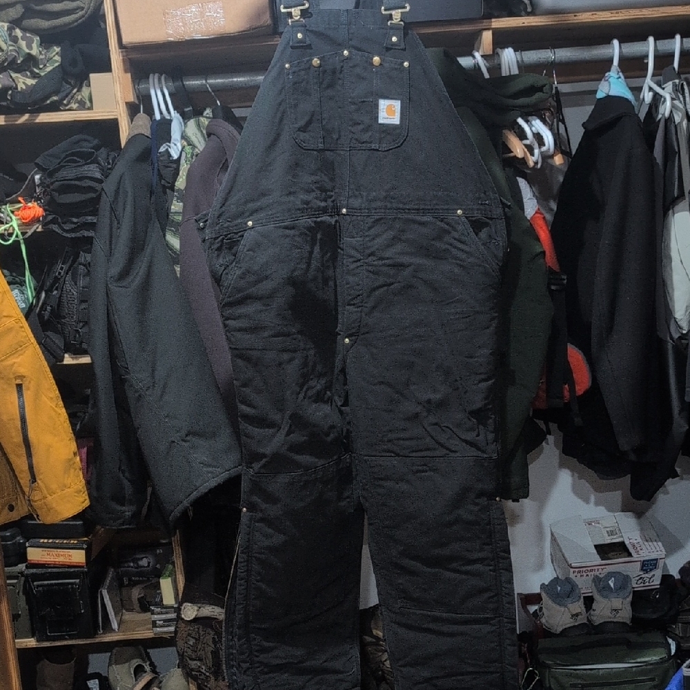 Carhartt Men's Black Bib Overalls